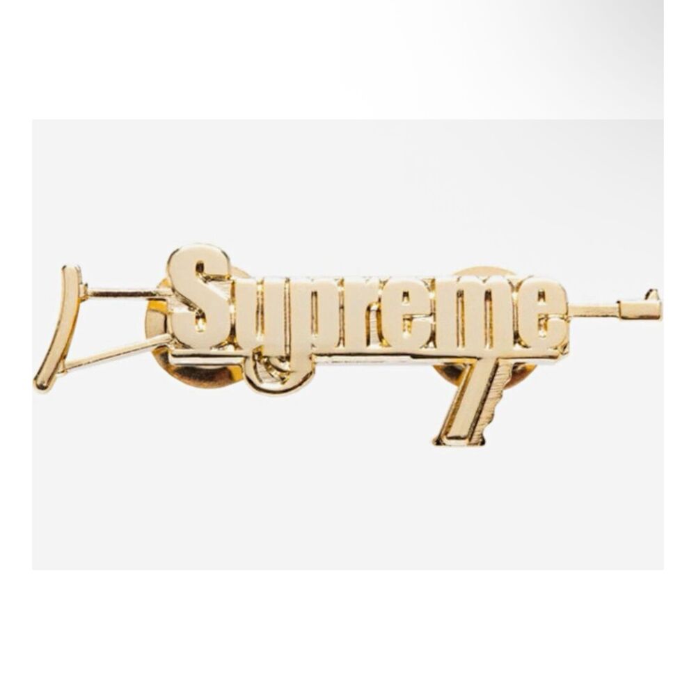 Rare Supreme Automatic Pin Gold Spring/Summer 2017 - New